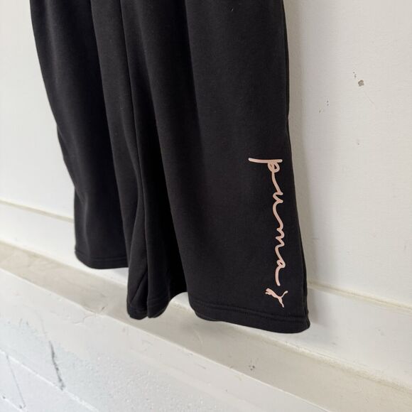 PUMA Glowing Romper Shorts Sleeveless Pockets Sporty Terry Knit Black Small NWT - Picture 5 of 12